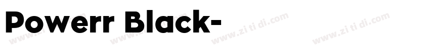 Powerr Black字体转换